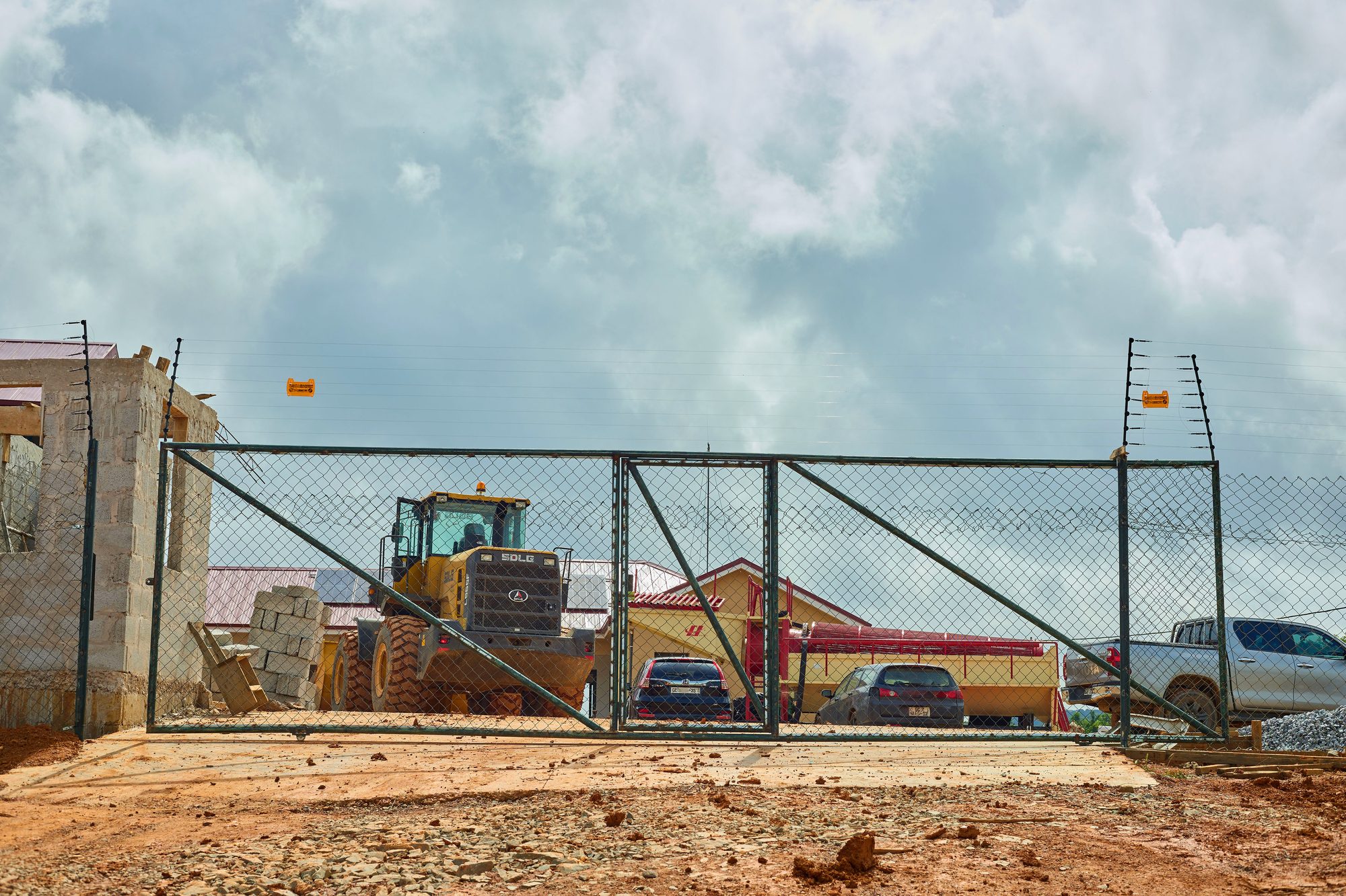 Product leaving the site gate at Dompim Pepesa Mines