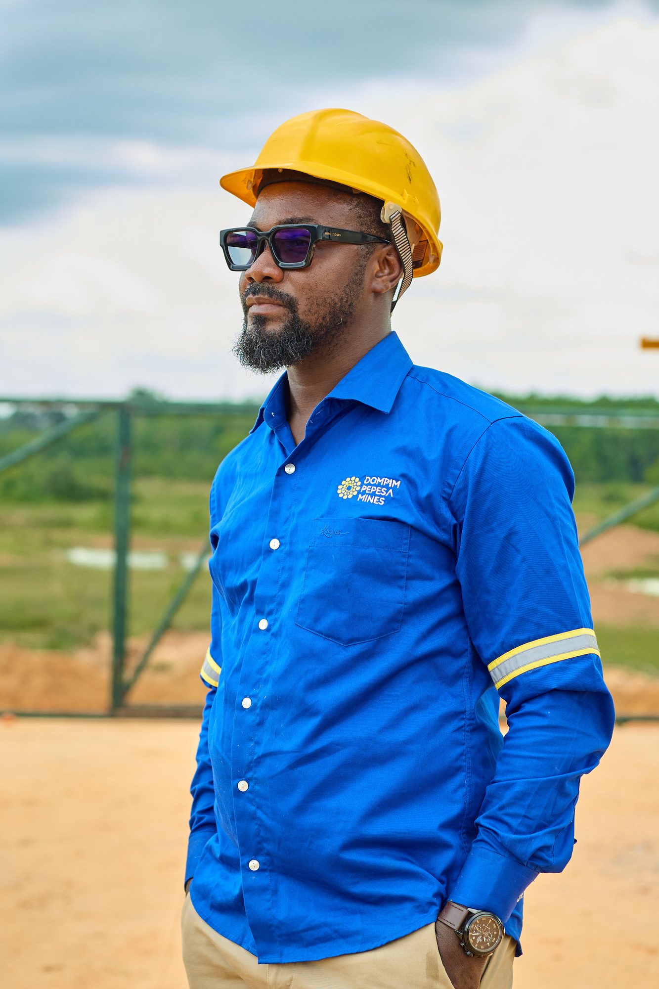 A Nova Mines site supervisor in branded workwear